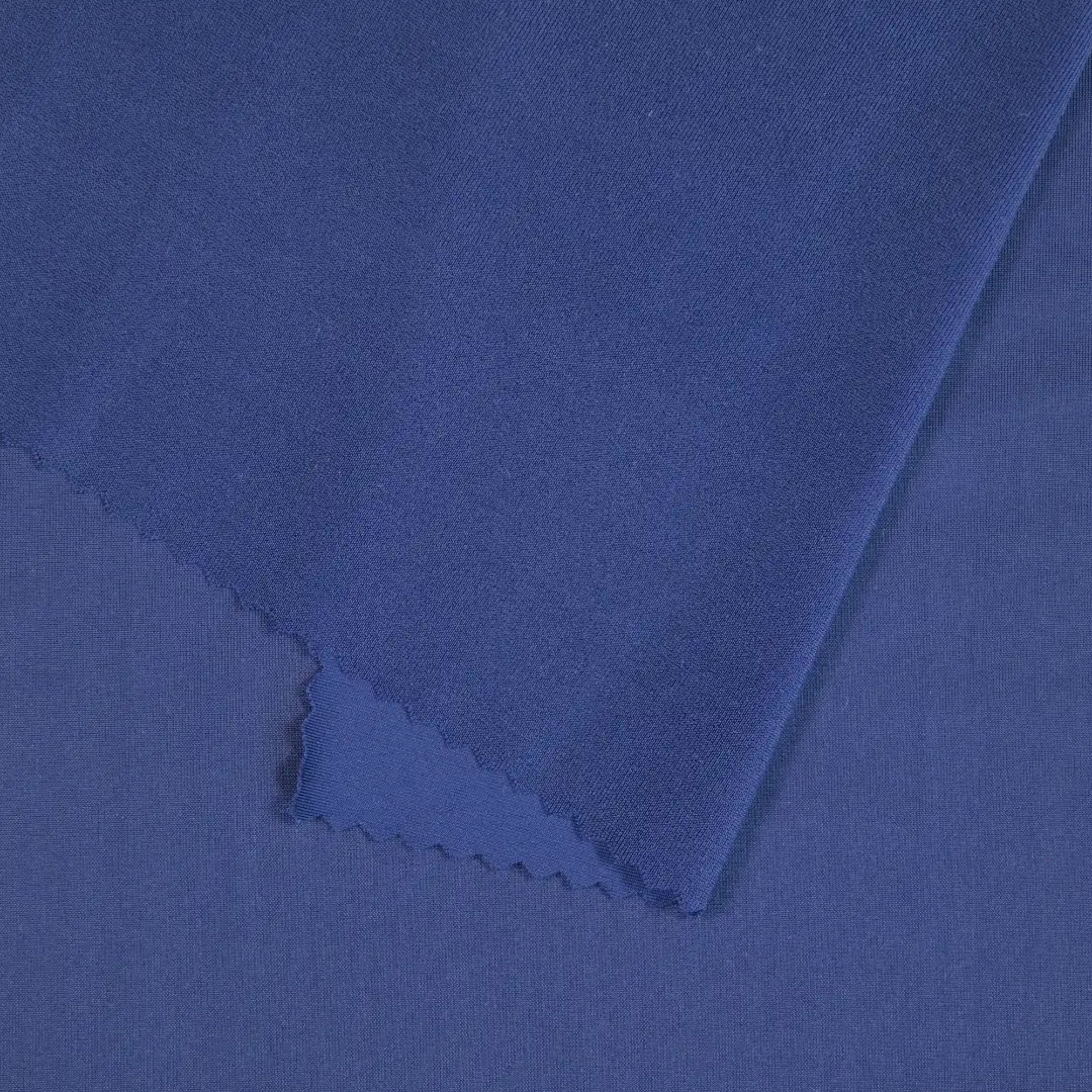 China Fabric for Jogger,Yoga Clothes,Swimsuits,Sports Bras Tricot Knit Fabric Polyester Spandex Dark blue color buy from China wholesaler bulk order at wholesale price free worldwide shipping Alibaba