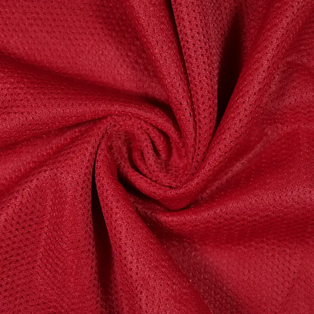China Fabric for Interlining Mesh Knit Fabric Polyester red color buy from China wholesaler bulk order at wholesale price free worldwide shipping Alibaba