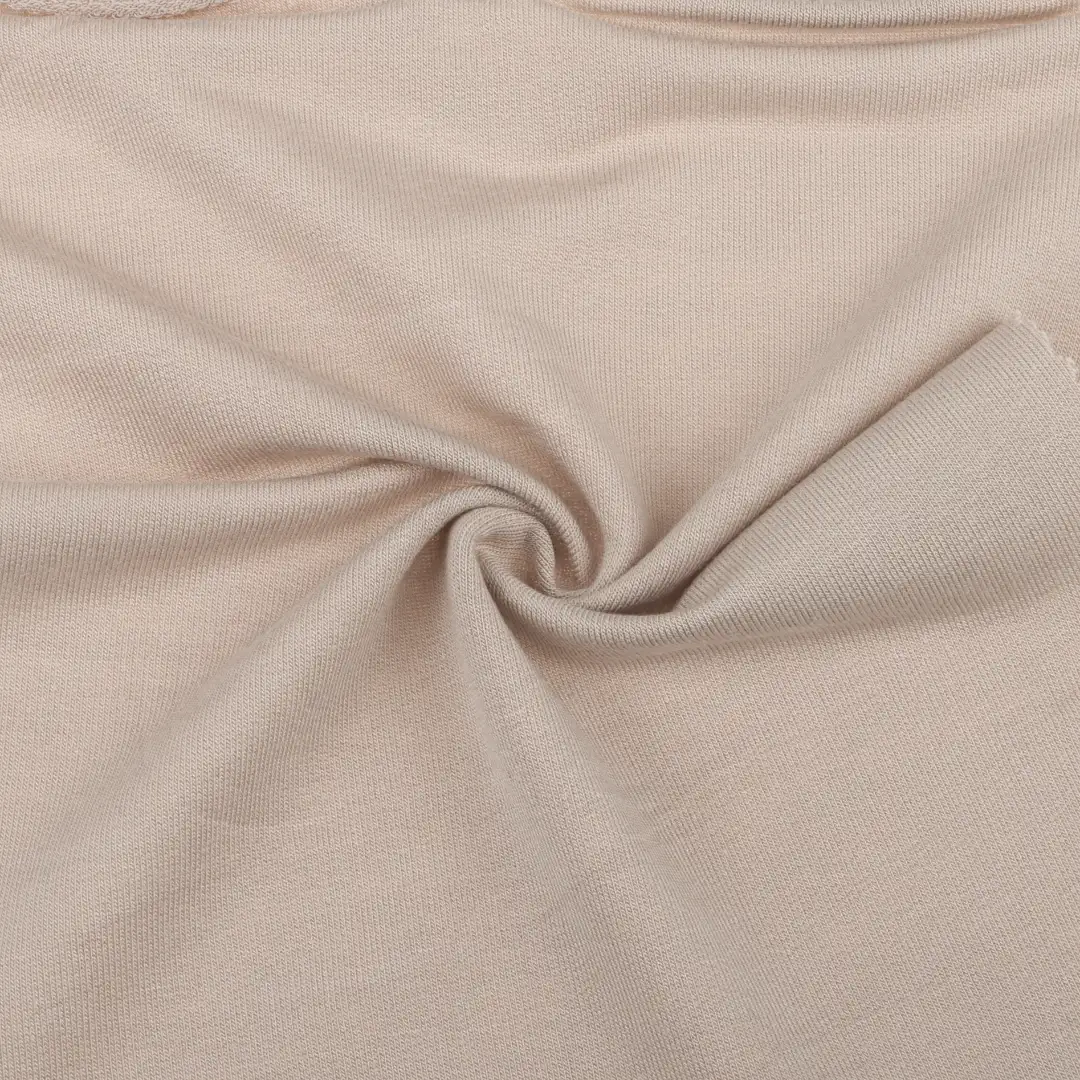 China Fabric for T-Shirt,Hoodie French Terry Knit Fabric Modal Silk Spandex oat color buy from China wholesaler bulk order at wholesale price free worldwide shipping Alibaba