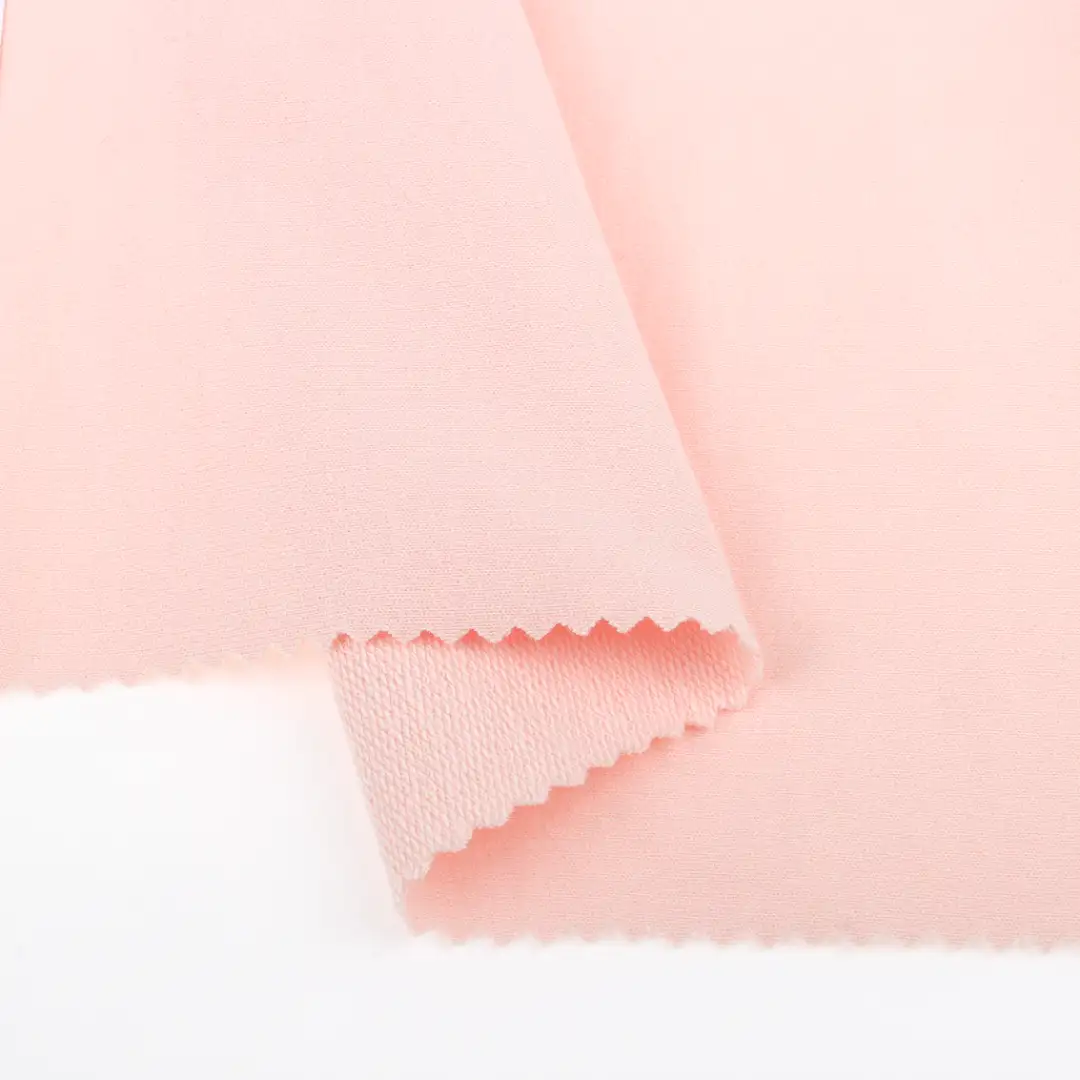 China Fabric for Pants,T-Shirt,Skirt French Terry Knit Fabric Cotton Pink color buy from China wholesaler bulk order at wholesale price free worldwide shipping Alibaba