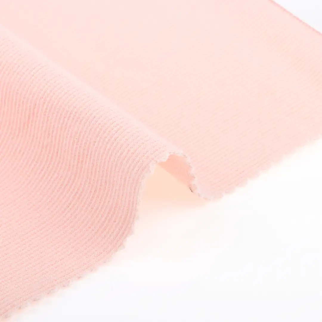 China Fabric for Pants,T-Shirt,Skirt Rib Knit Fabric Cotton Pink color buy from China wholesaler bulk order at wholesale price free worldwide shipping Alibaba