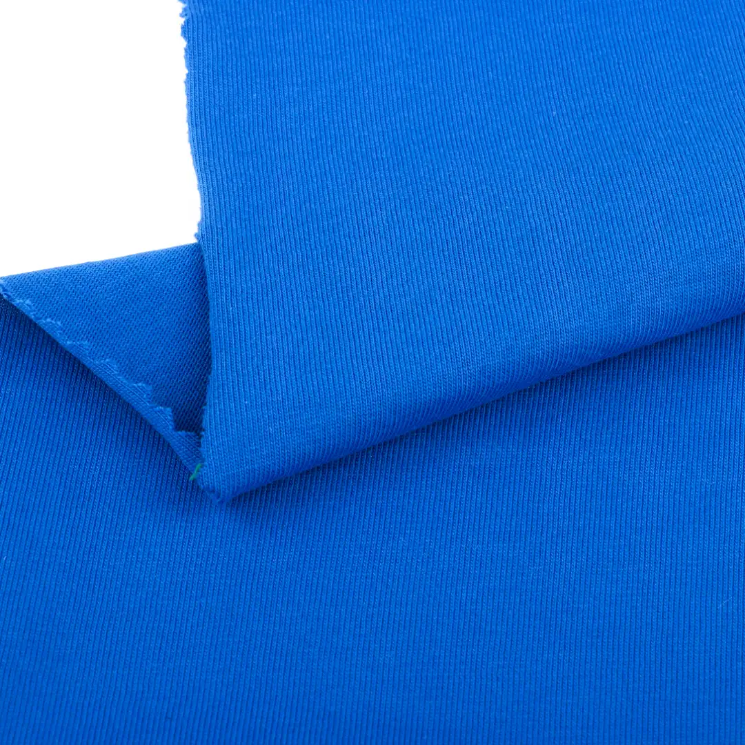 China Fabric for Pants,T-Shirt,Skirt Single Jersey Knit Fabric Cotton Blue color buy from China wholesaler bulk order at wholesale price free worldwide shipping Alibaba