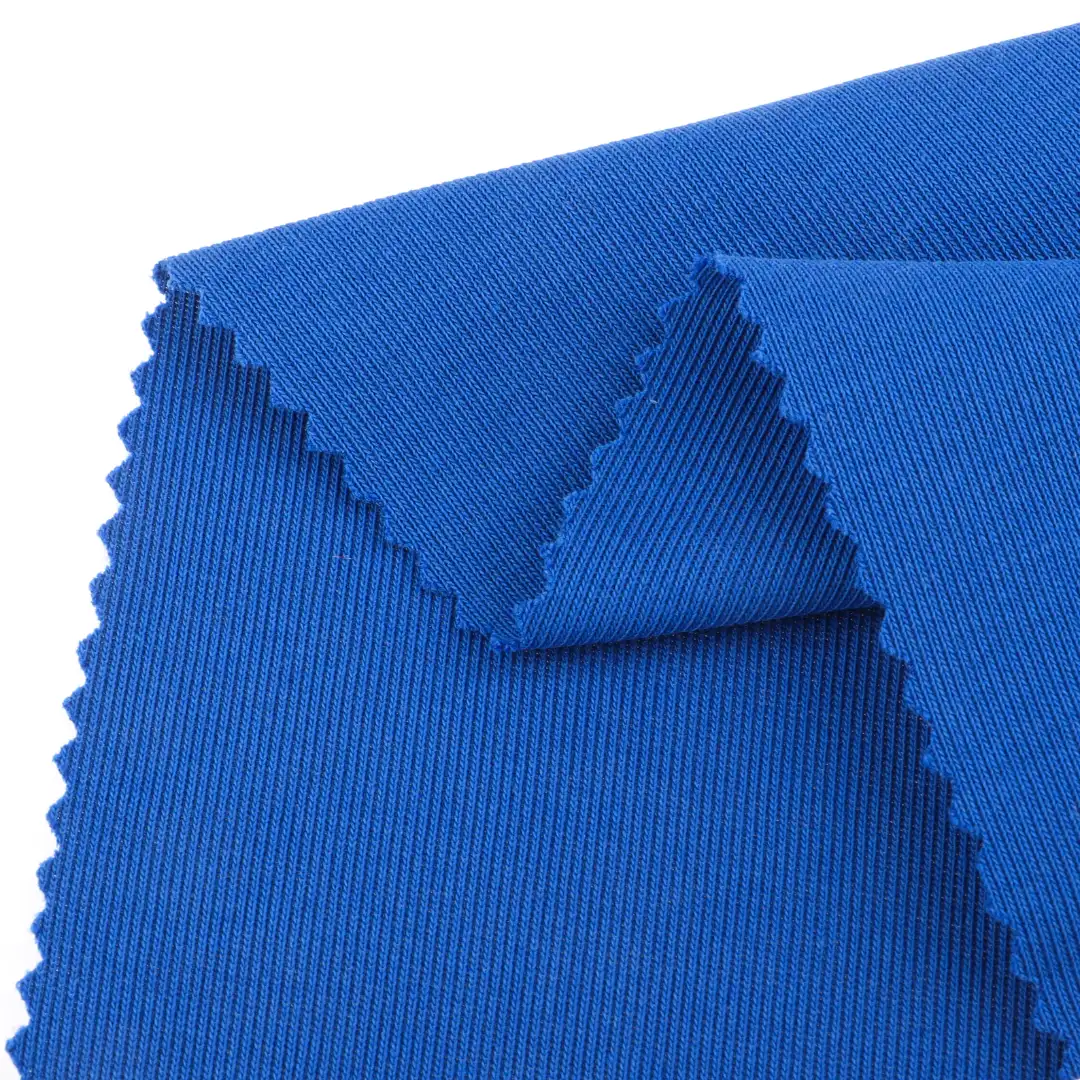China Fabric for Pants,T-Shirt,Skirt Rib Knit Fabric Cotton Blue color buy from China wholesaler bulk order at wholesale price free worldwide shipping Alibaba