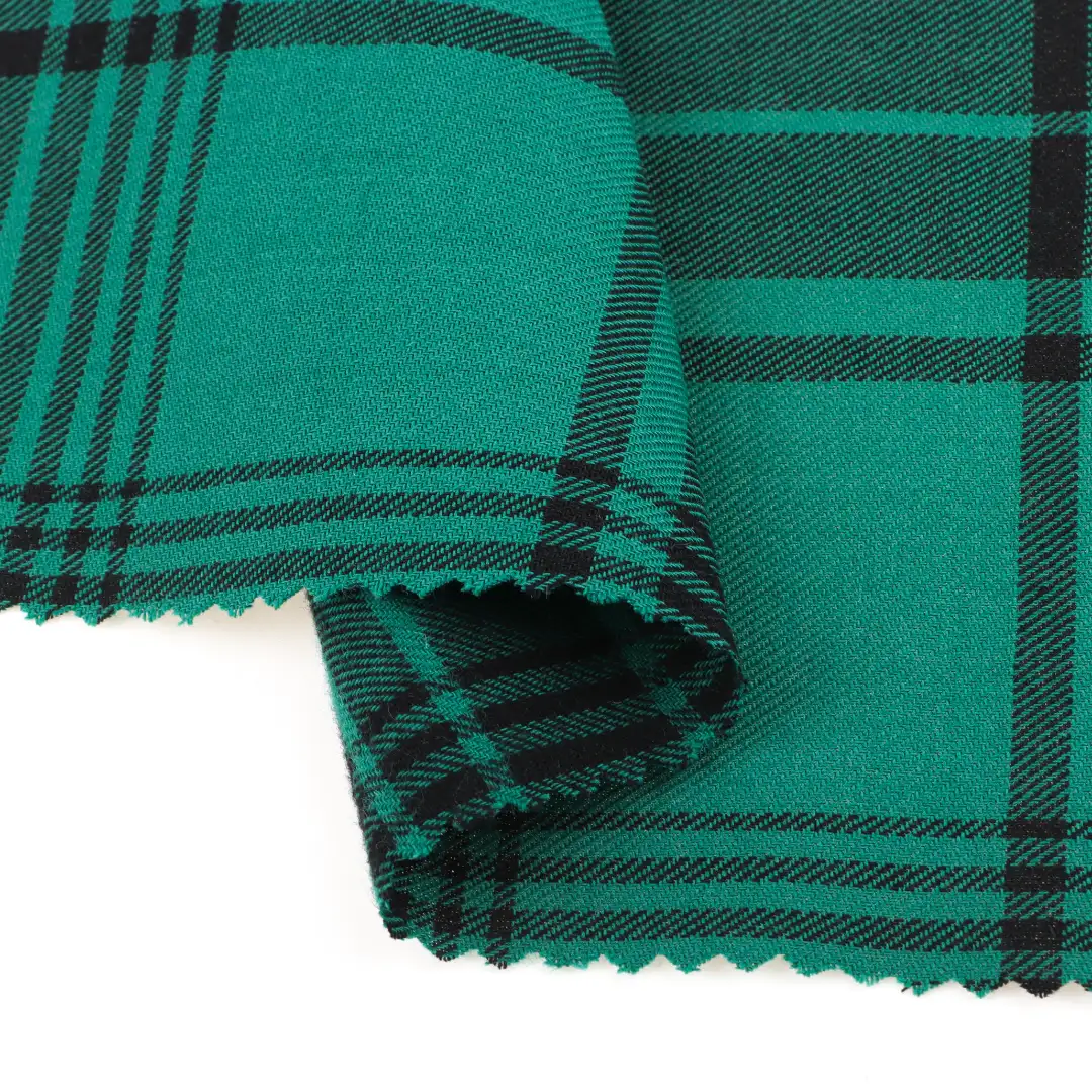 China Fabric for Loungewear Cotton YD Flannel Natural Woven Fabric Cotton Green and black color buy from China wholesaler bulk order at wholesale price free worldwide shipping Alibaba