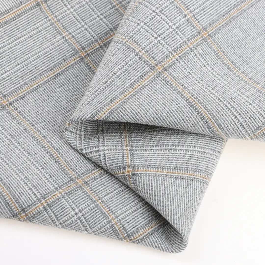 China Fabric for Pants Polyester/Rayon Plain Woven Blended Fabric Polyester Rayon Spandex Grey color buy from China wholesaler bulk order at wholesale price free worldwide shipping Alibaba