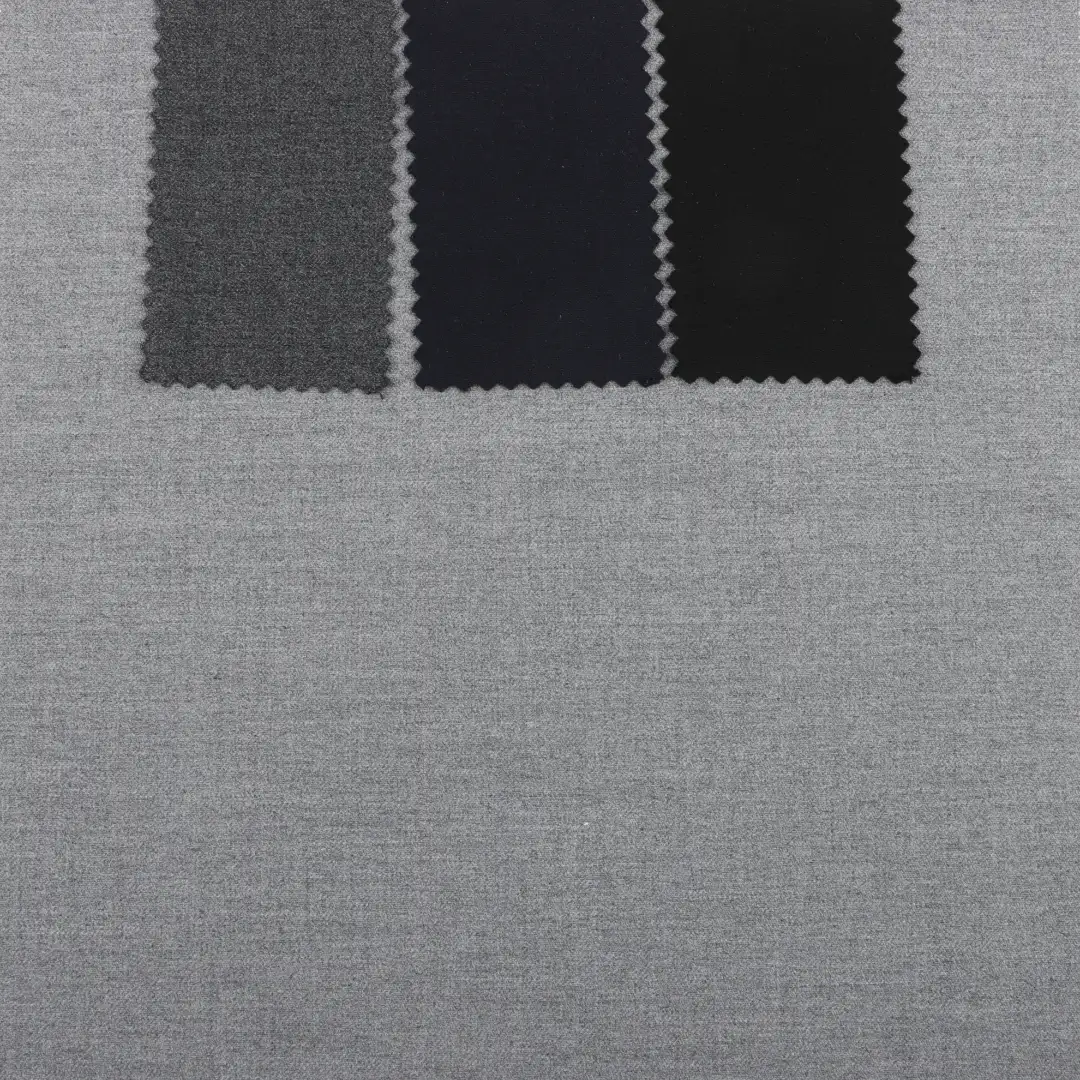 China Fabric for Pants Polyester/Rayon Plain Woven Blended Fabric Polyester Rayon Spandex Grey color buy from China wholesaler bulk order at wholesale price free worldwide shipping Alibaba
