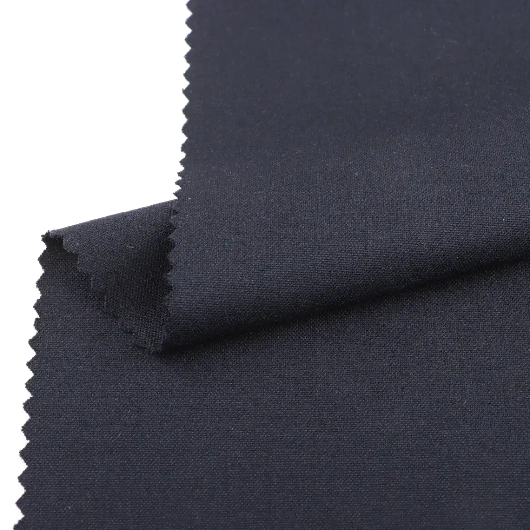 China Fabric for Pants Polyester/Rayon Plain Woven Blended Fabric Polyester Rayon Spandex Blue color buy from China wholesaler bulk order at wholesale price free worldwide shipping Alibaba