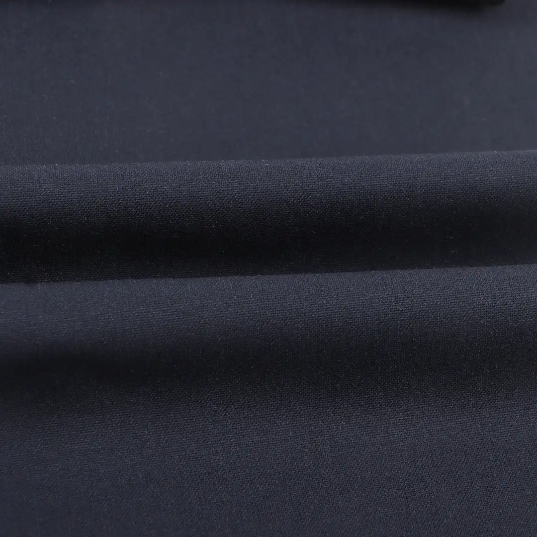 China Fabric for Pants Polyester/Rayon Plain Woven Blended Fabric Polyester Rayon Spandex Blue color buy from China wholesaler bulk order at wholesale price free worldwide shipping Alibaba
