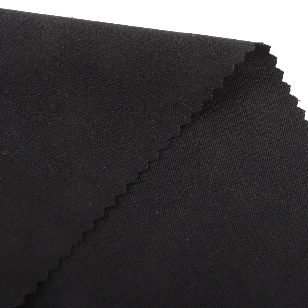 China Fabric for Pants Polyester/Rayon Twill Woven Blended Fabric Polyester Rayon Spandex Black color buy from China wholesaler bulk order at wholesale price free worldwide shipping Alibaba