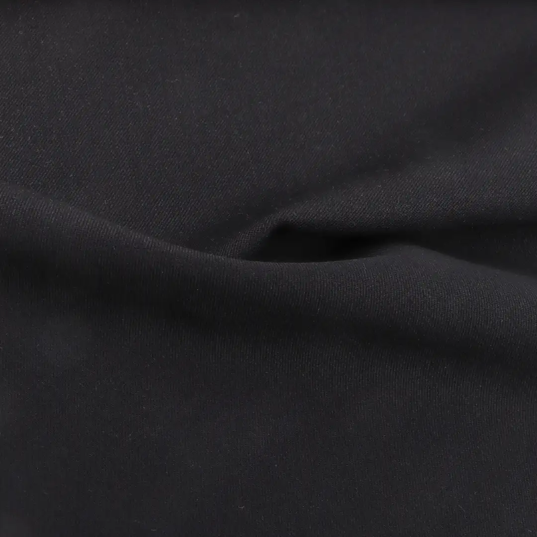 China Fabric for Pants Polyester/Rayon Twill Woven Blended Fabric Polyester Rayon Spandex Black color buy from China wholesaler bulk order at wholesale price free worldwide shipping Alibaba