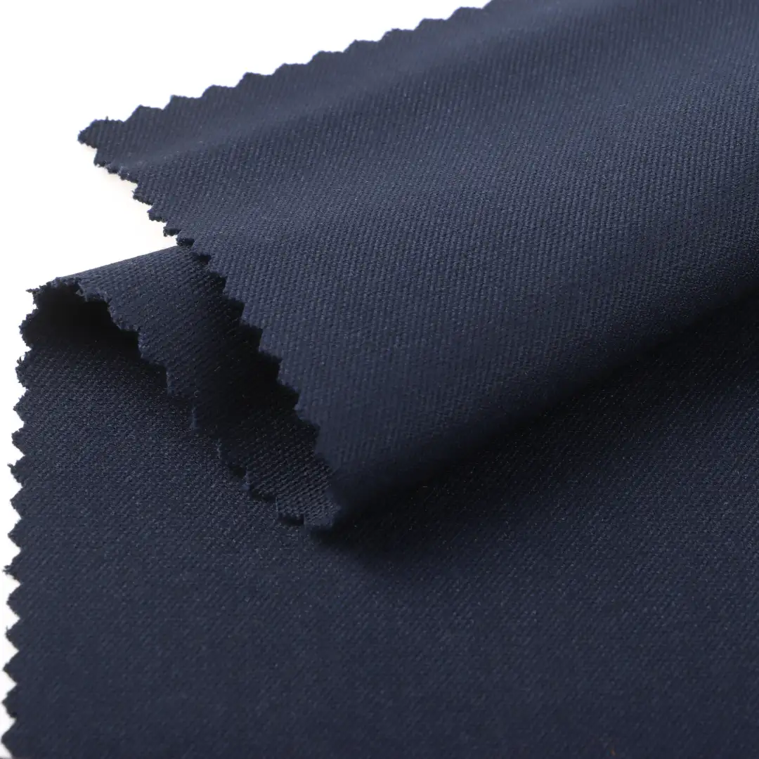 China Fabric for Pants Polyester/Rayon Twill Woven Blended Fabric Polyester Rayon Spandex Blue color buy from China wholesaler bulk order at wholesale price free worldwide shipping Alibaba