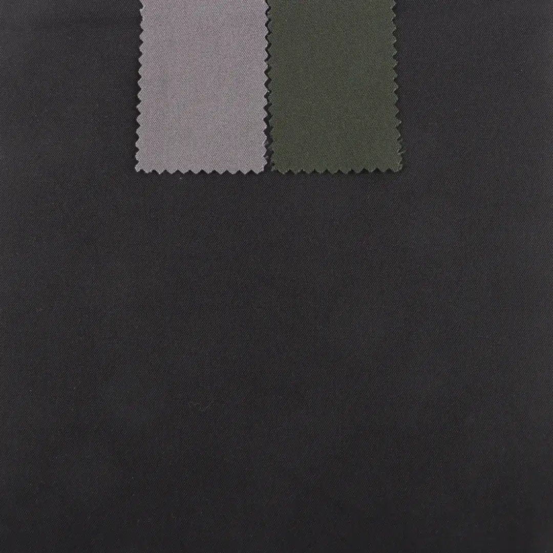 China Fabric for Pants Polyester/Rayon Twill Woven Blended Fabric Polyester Rayon Spandex Black color buy from China wholesaler bulk order at wholesale price free worldwide shipping Alibaba