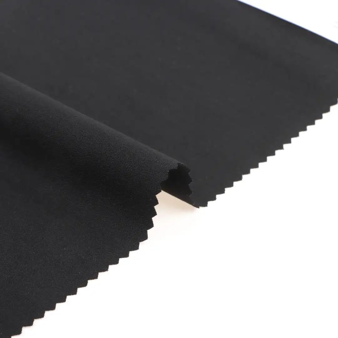 China Fabric for Pants Polyester/Rayon Plain Woven Blended Fabric Rayon Spandex Polyester BLACK color buy from China wholesaler bulk order at wholesale price free worldwide shipping Alibaba