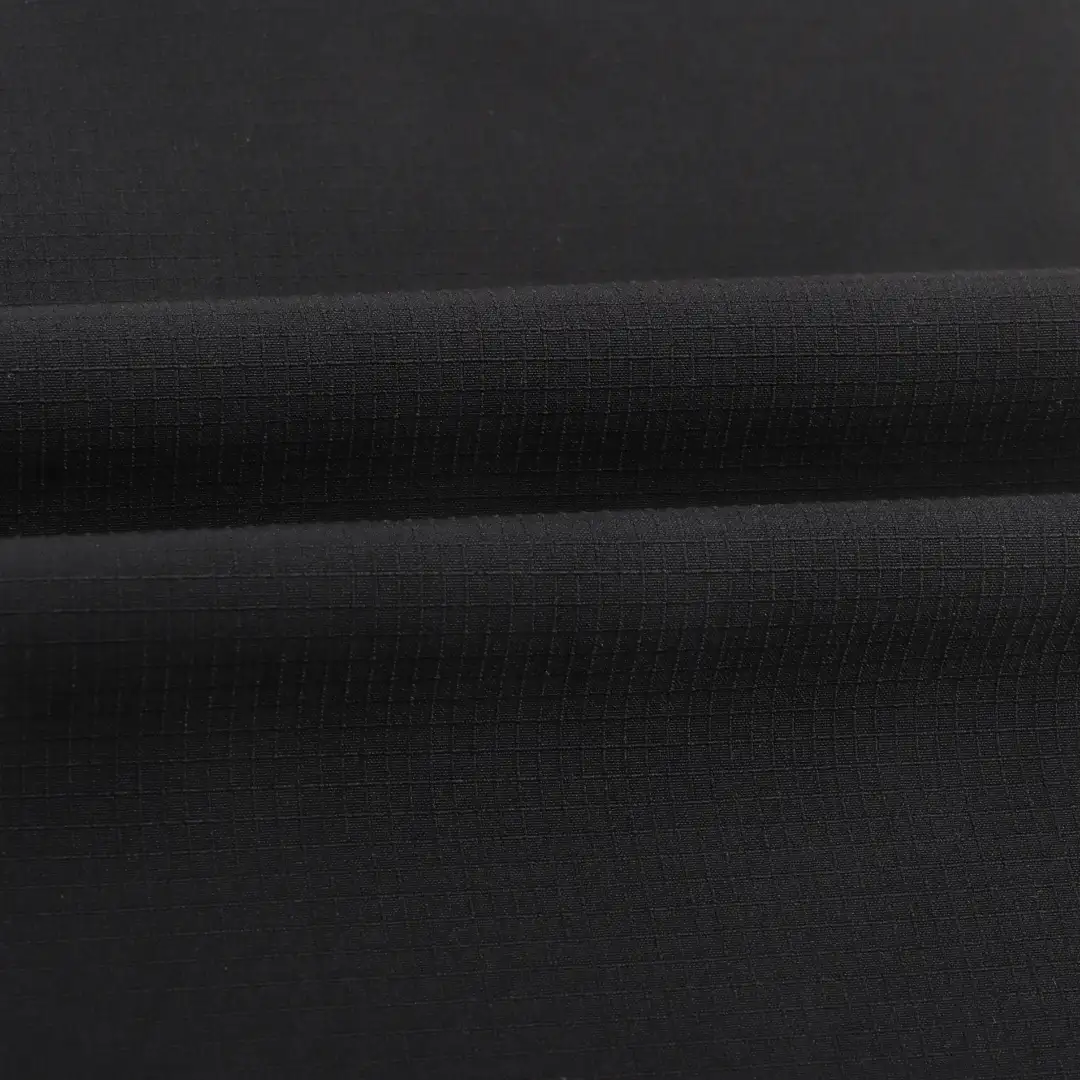 China Fabric for Pants Polyester Mountaineering Fabric Synthetic Woven Fabric Polyester Spandex BLACK color buy from China wholesaler bulk order at wholesale price free worldwide shipping Alibaba