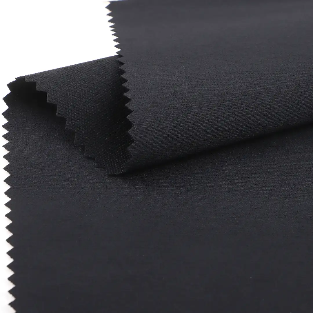 China Fabric for Pants Four Stretch Nylon Woven Fabric Synthetic Woven Fabric Nylon Spandex BLACK color buy from China wholesaler bulk order at wholesale price free worldwide shipping Alibaba