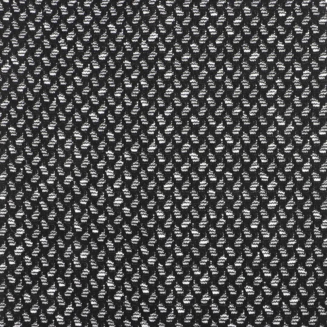 China Fabric for Blouse,Skirt Weft Jacquard Knit Fabric Polyester Rayon Spandex Black and White color buy from China wholesaler bulk order at wholesale price free worldwide shipping Alibaba