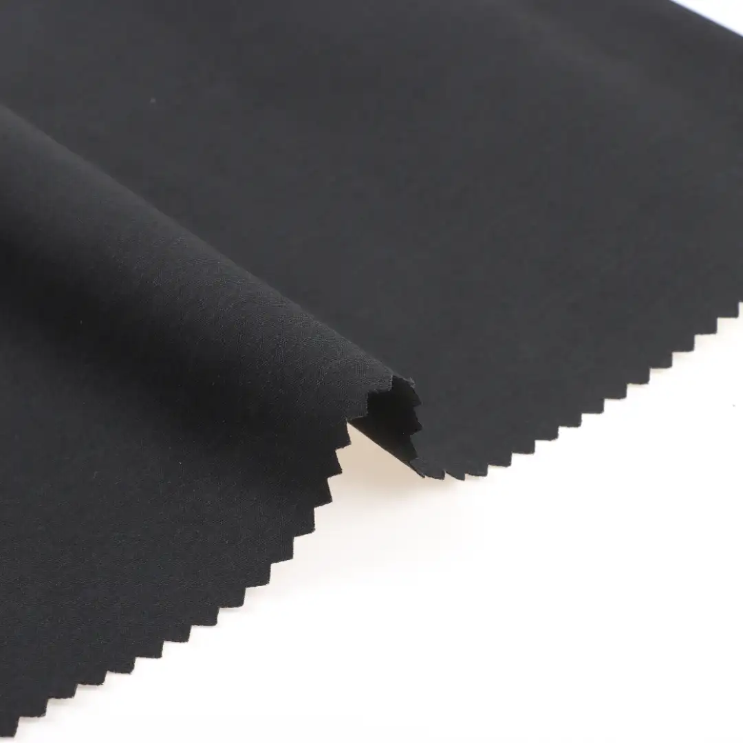 China Fabric for Pants,Trench Coat Nylon/Cotton Plain Woven Blended Fabric Cotton Nylon Spandex BLACK color buy from China wholesaler bulk order at wholesale price free worldwide shipping Alibaba