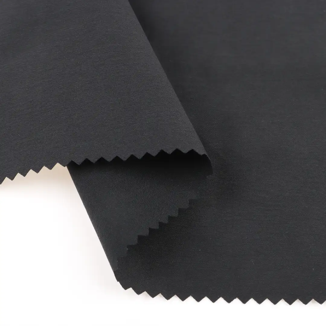 China Fabric for Pants,Trench Coat Nylon/Cotton Plain Woven Blended Fabric Cotton Nylon Spandex BLACK color buy from China wholesaler bulk order at wholesale price free worldwide shipping Alibaba