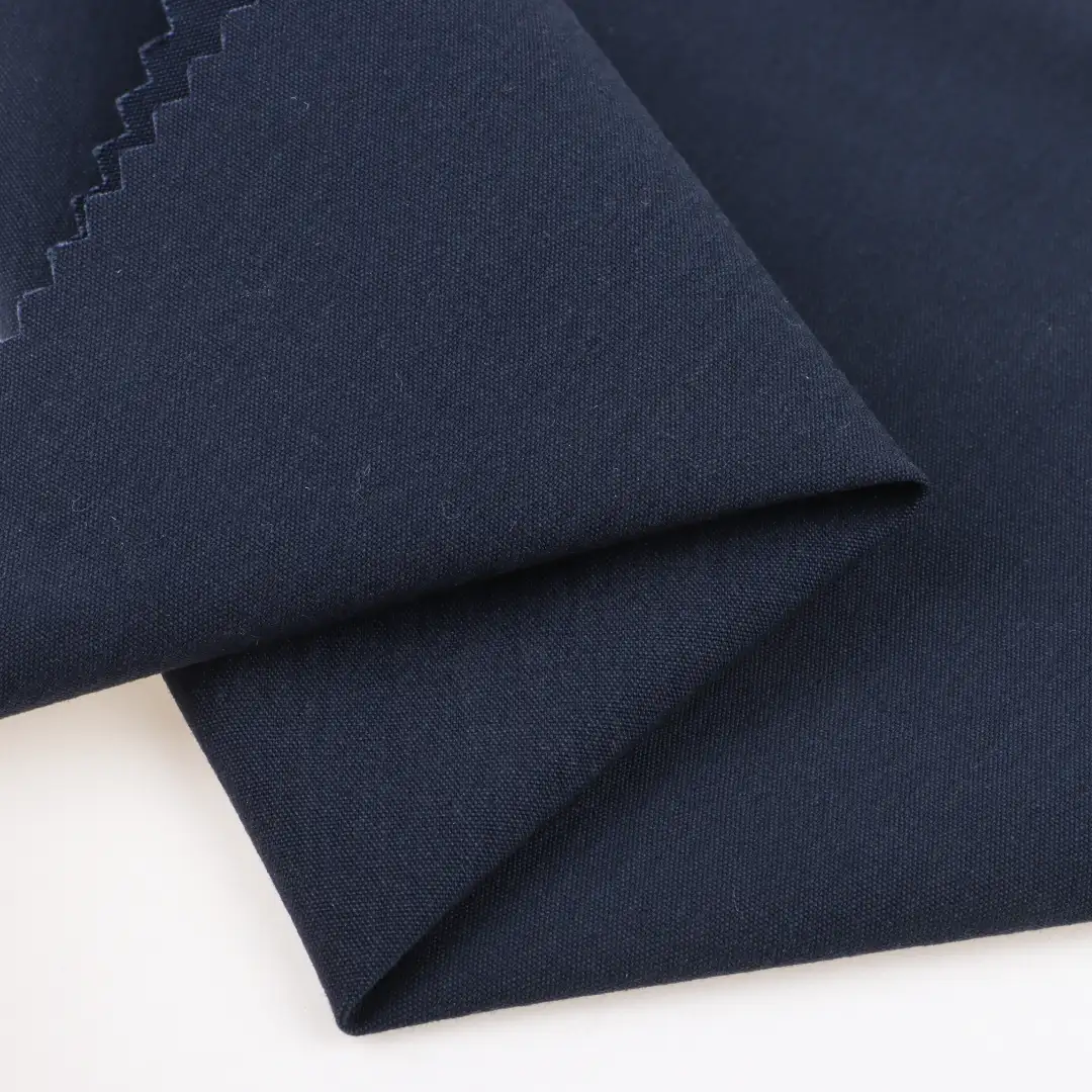 China Fabric for Pants Nylon/Cotton Twill Woven Blended Fabric Cotton Nylon Spandex navy color buy from China wholesaler bulk order at wholesale price free worldwide shipping Alibaba