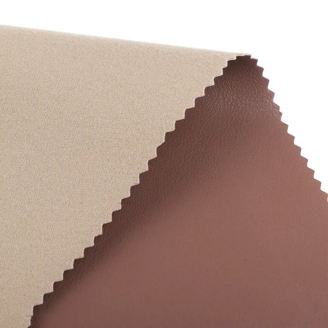 China Fabric for Jackets PU Woven Blended Fabric PU brown color buy from China wholesaler bulk order at wholesale price free worldwide shipping Alibaba