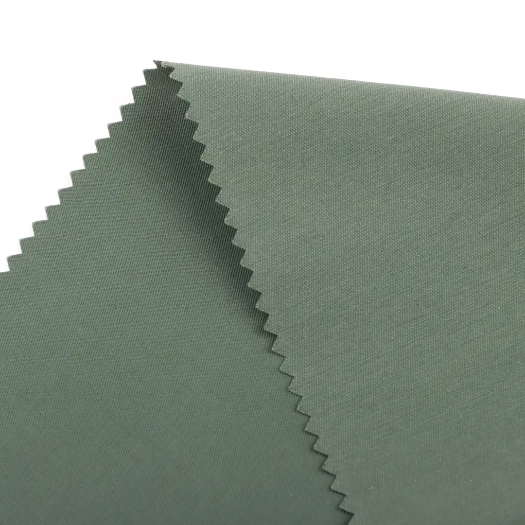 China Fabric for Trench Coat Nylon/Cotton Twill Woven Blended Fabric Cotton Nylon green color buy from China wholesaler bulk order at wholesale price free worldwide shipping Alibaba