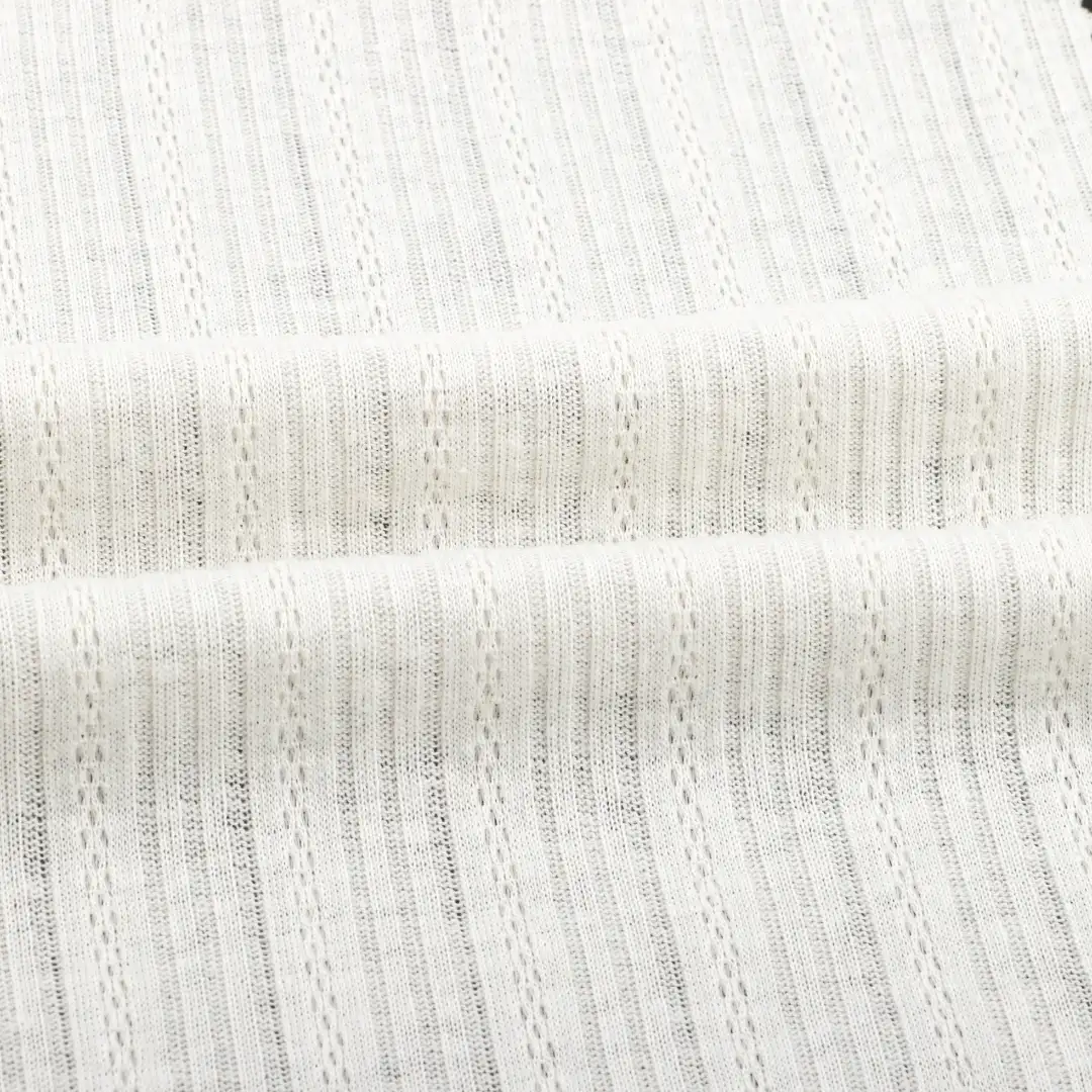 China Fabric for Pants,T-Shirt Weft Jacquard Knit Fabric Polyester Cotton Cream color buy from China wholesaler bulk order at wholesale price free worldwide shipping Alibaba