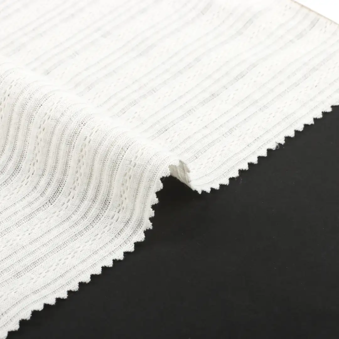 China Fabric for Pants,T-Shirt Weft Jacquard Knit Fabric Polyester Cotton Cream color buy from China wholesaler bulk order at wholesale price free worldwide shipping Alibaba