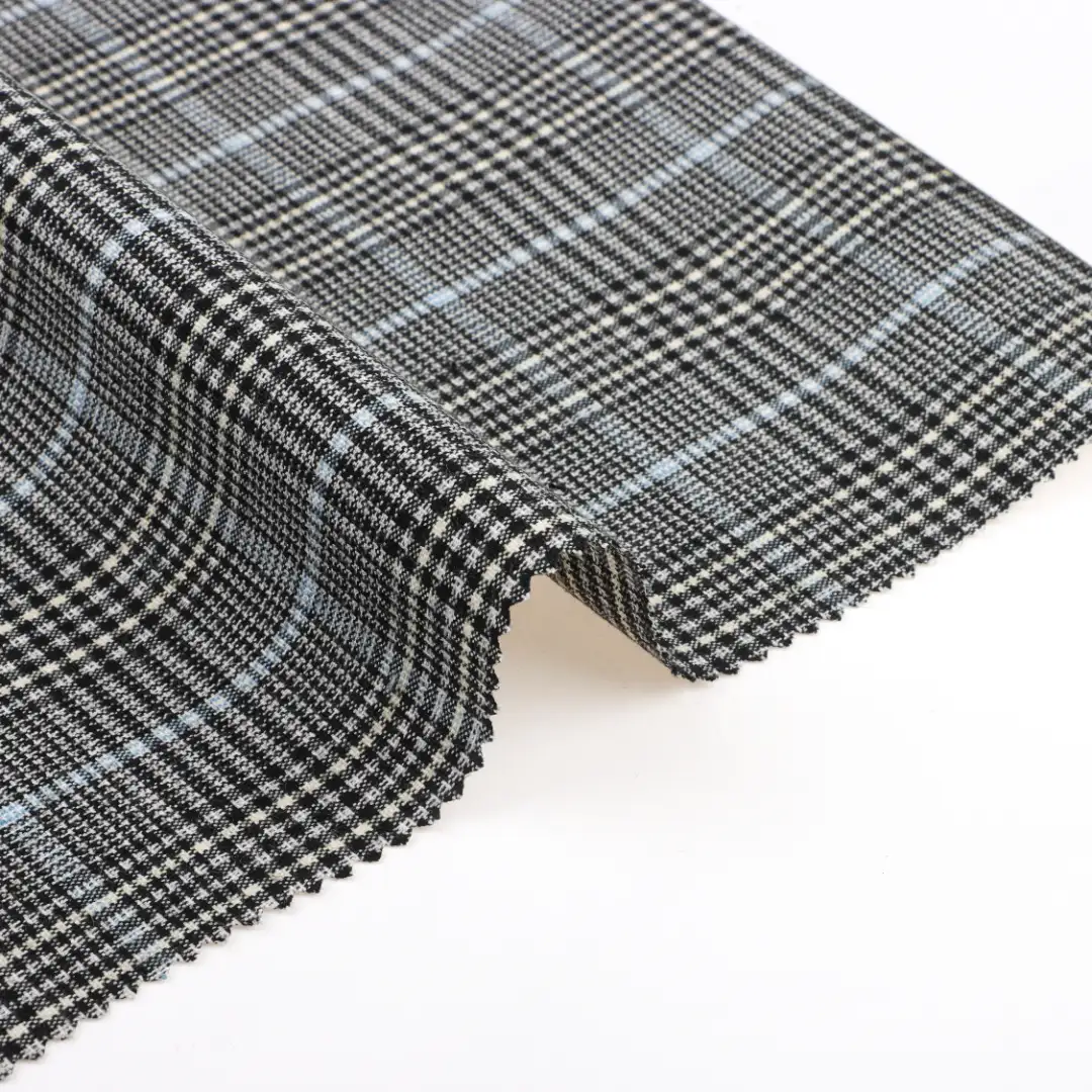 China Fabric for Pants Polyester/Rayon Plain Woven Blended Fabric Polyester Rayon Spandex check color buy from China wholesaler bulk order at wholesale price free worldwide shipping Alibaba