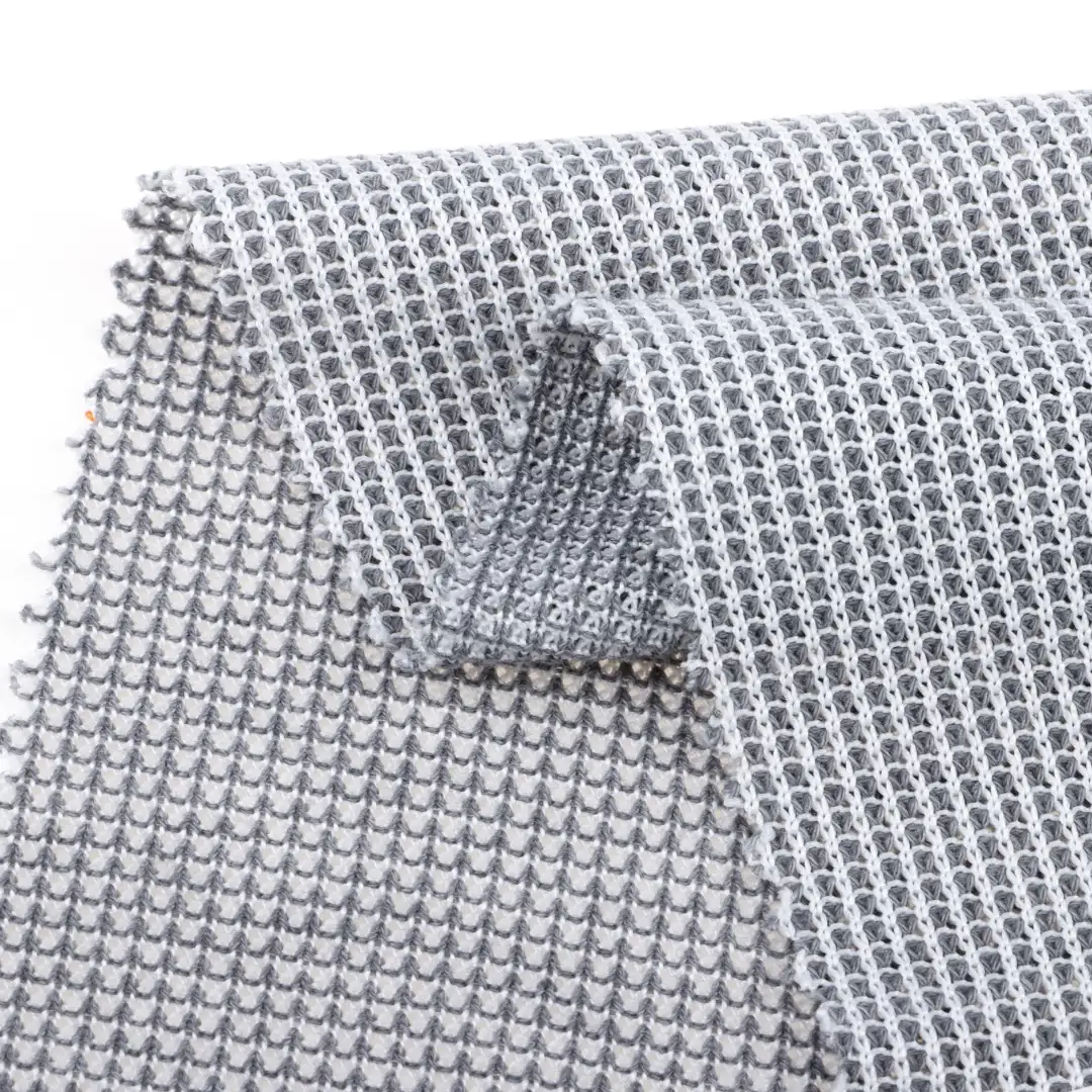 China Fabric for T-Shirt,Shorts Birdeye Mesh Knit Fabric Polyester Cotton Grey color buy from China wholesaler bulk order at wholesale price free worldwide shipping Alibaba