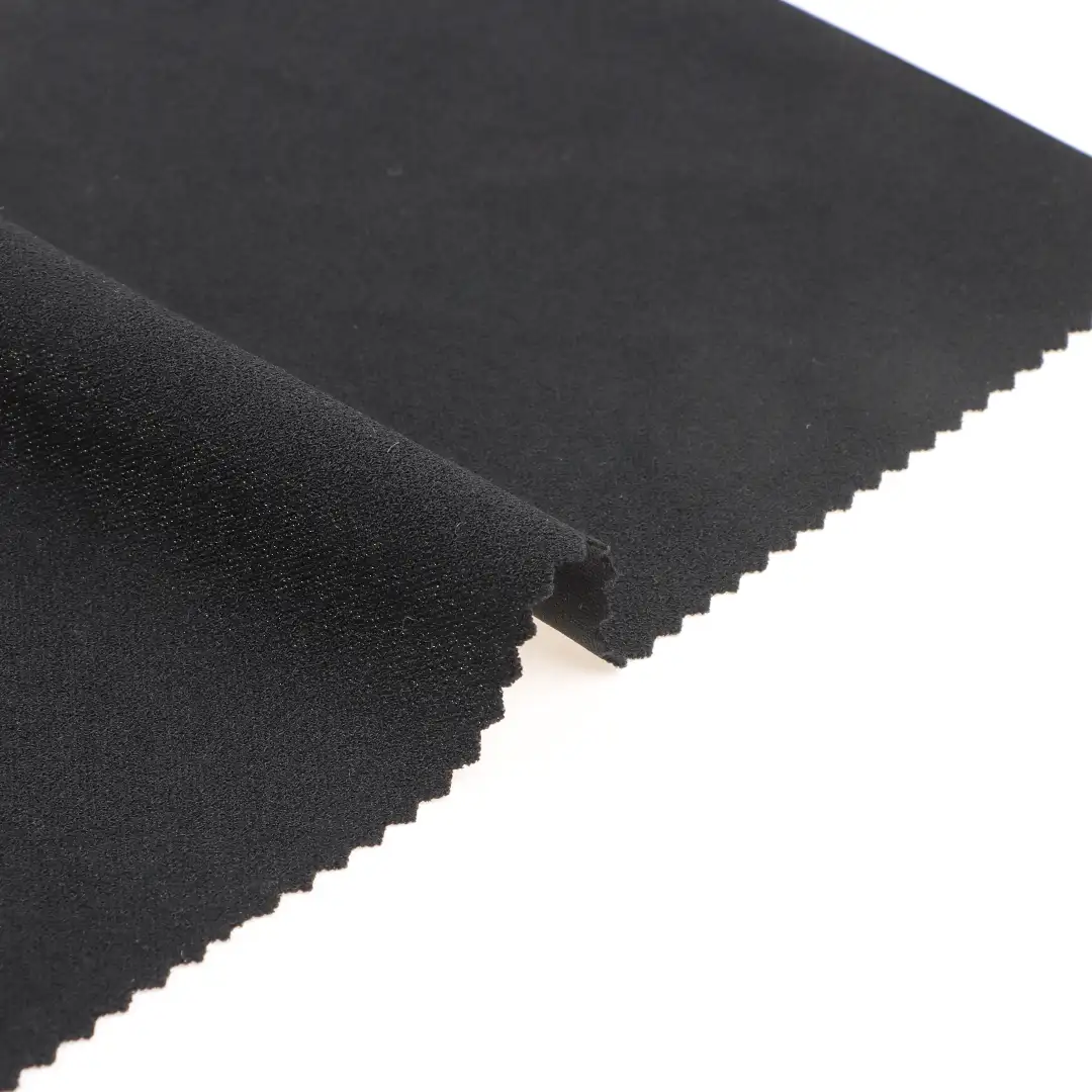 China Fabric for T-Shirt,Shorts Scuba Knit Fabric Polyester Spandex Black color buy from China wholesaler bulk order at wholesale price free worldwide shipping Alibaba