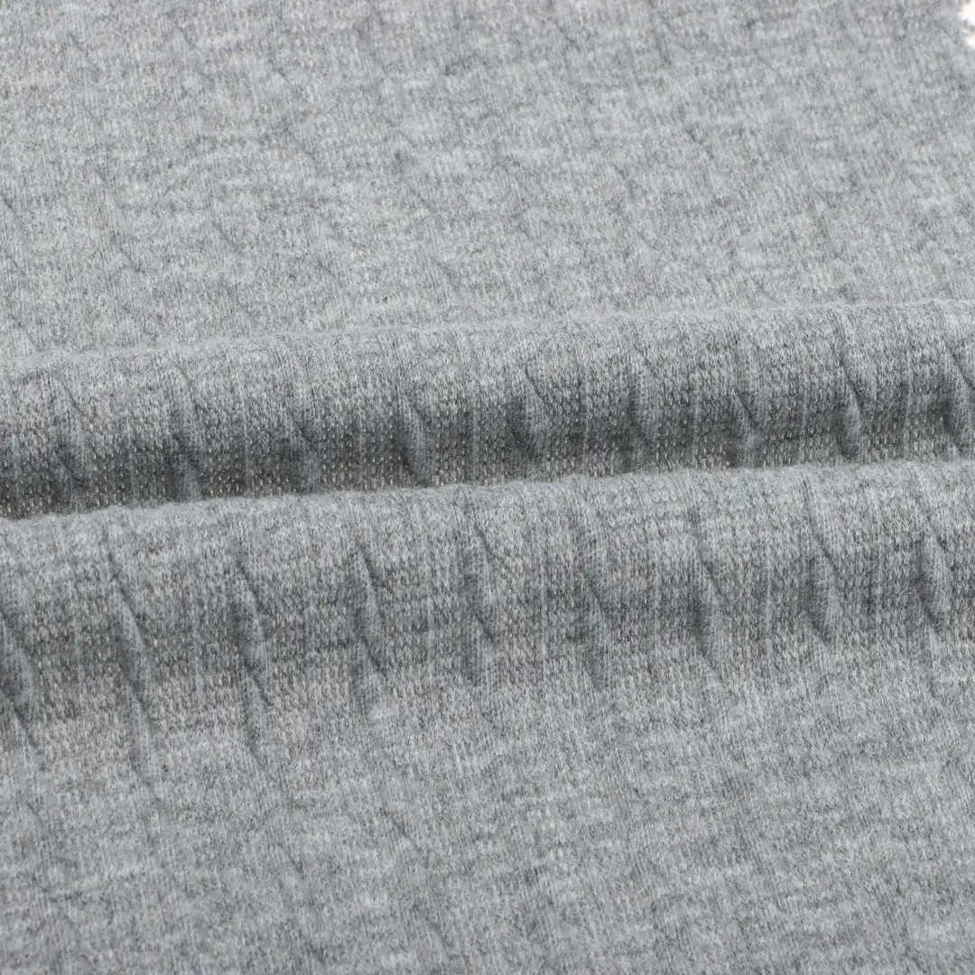 China Fabric for T-Shirt,Shorts Weft Jacquard Knit Fabric Polyester Spandex Grey color buy from China wholesaler bulk order at wholesale price free worldwide shipping Alibaba