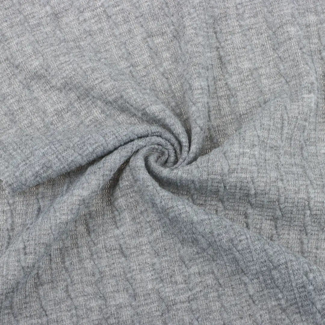 China Fabric for T-Shirt,Shorts Weft Jacquard Knit Fabric Polyester Spandex Grey color buy from China wholesaler bulk order at wholesale price free worldwide shipping Alibaba