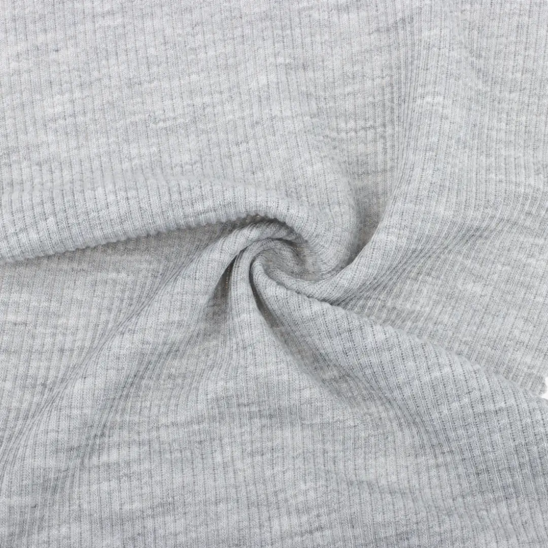 China Fabric for T-Shirt,Shorts Rib Knit Fabric Polyester Rayon Spandex Grey color buy from China wholesaler bulk order at wholesale price free worldwide shipping Alibaba