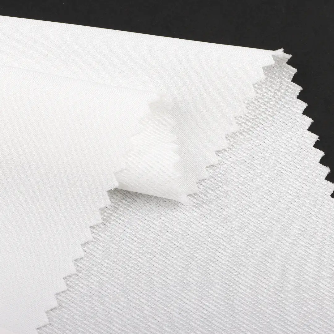 China Fabric for Shirt,Pants Polyester Cavalry Twill Synthetic Woven Fabric Polyester white color buy from China wholesaler bulk order at wholesale price free worldwide shipping Alibaba