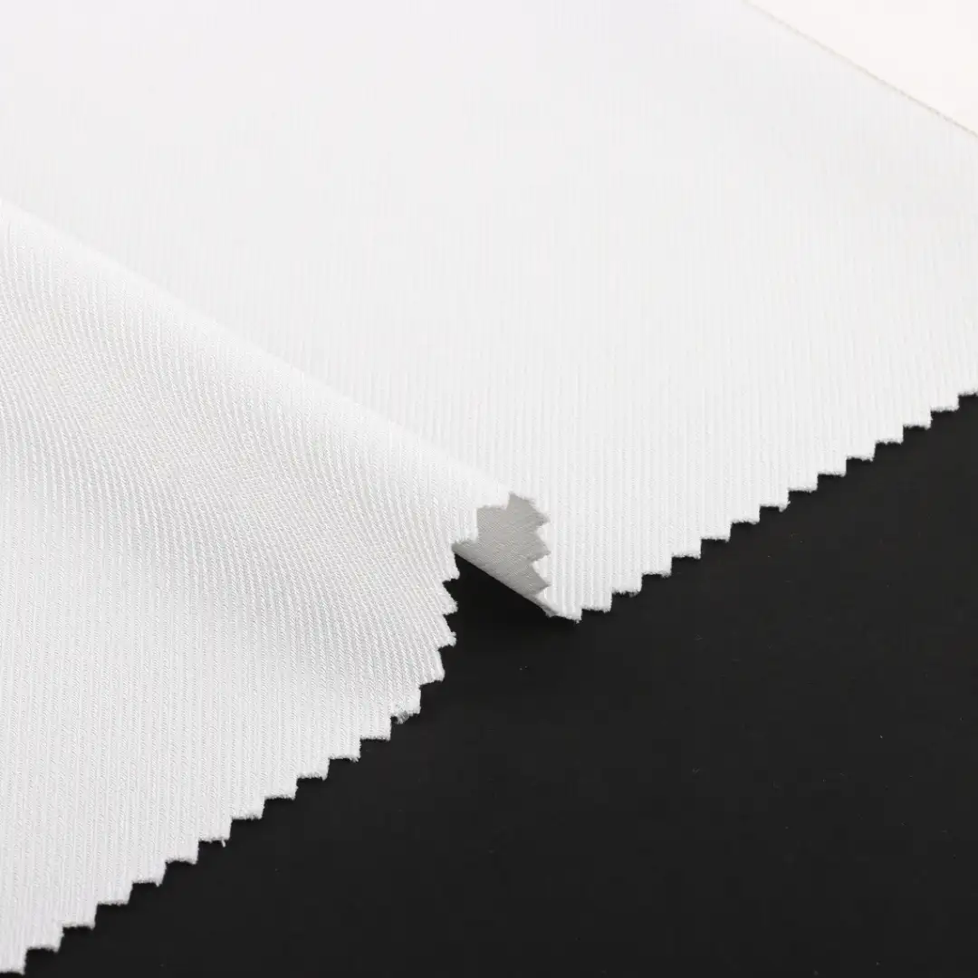China Fabric for Shirt,Pants Polyester Cavalry Twill Synthetic Woven Fabric Polyester white color buy from China wholesaler bulk order at wholesale price free worldwide shipping Alibaba