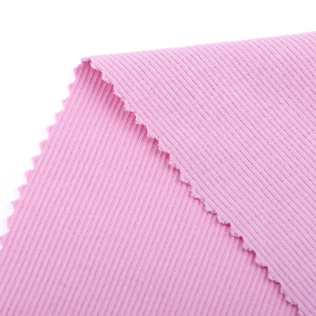 China Fabric for T-Shirt Rib Knit Fabric Cotton Spandex purple color buy from China wholesaler bulk order at wholesale price free worldwide shipping Alibaba