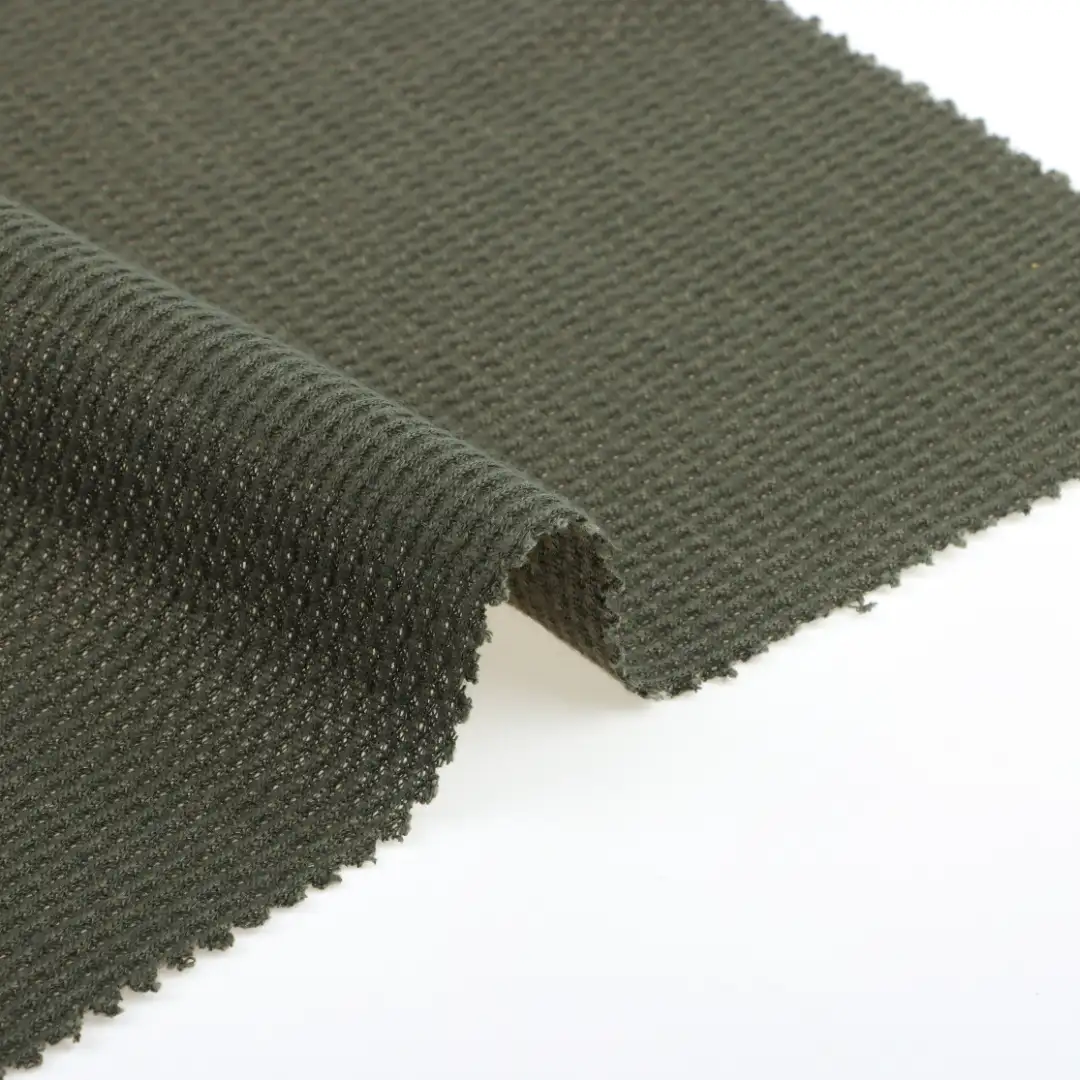 China Fabric for T-Shirt,Shorts Waffle Knit Fabric Polyester Olive Green color buy from China wholesaler bulk order at wholesale price free worldwide shipping Alibaba