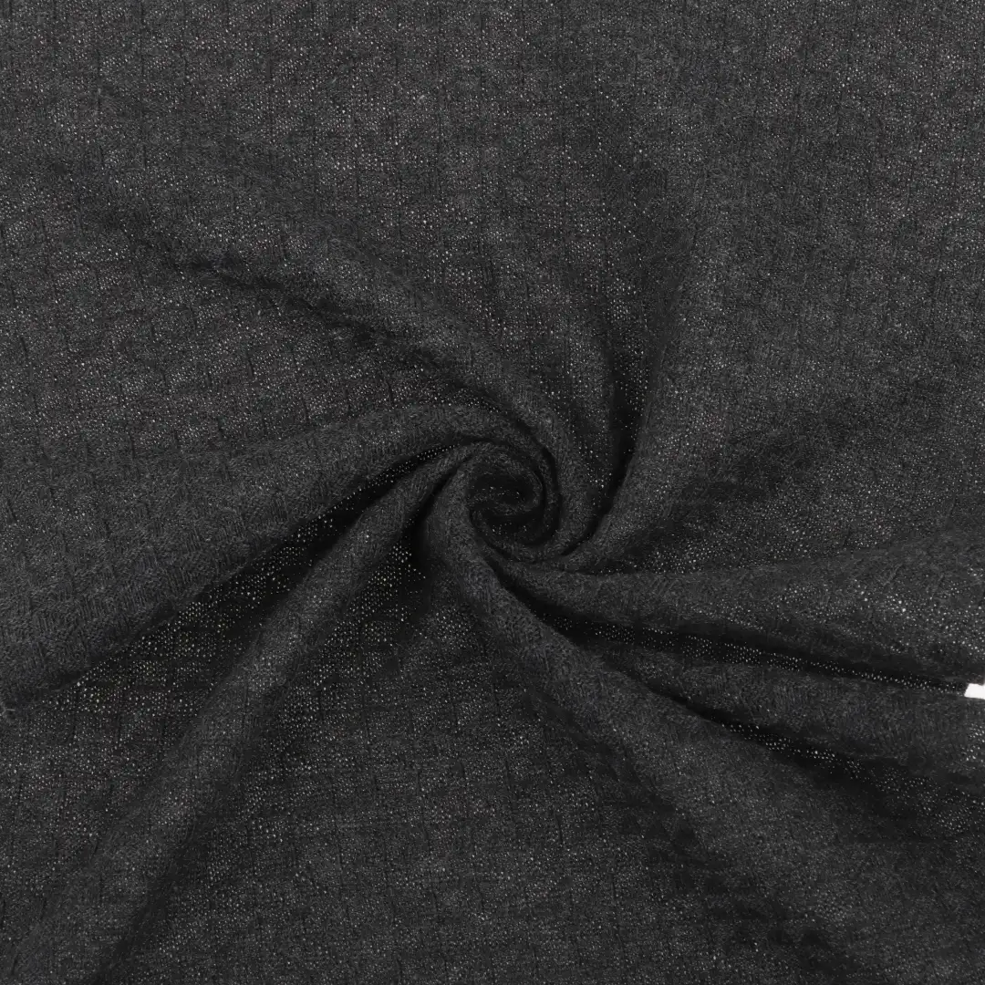 China Fabric for Pants,T-Shirt,Shorts Weft Jacquard Knit Fabric Cotton Polyester Grey color buy from China wholesaler bulk order at wholesale price free worldwide shipping Alibaba