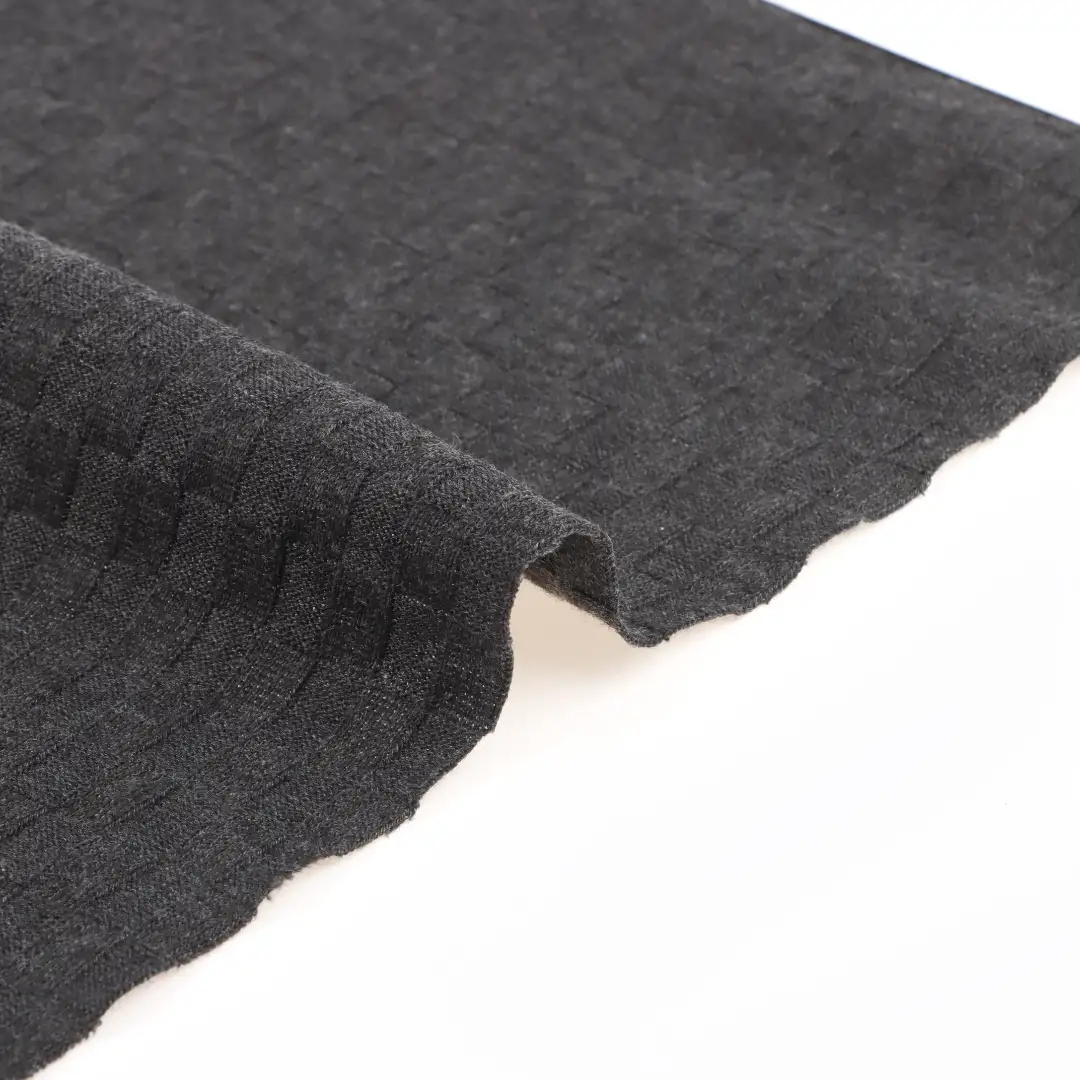 China Fabric for Pants,T-Shirt,Shorts Weft Jacquard Knit Fabric Cotton Polyester Grey color buy from China wholesaler bulk order at wholesale price free worldwide shipping Alibaba