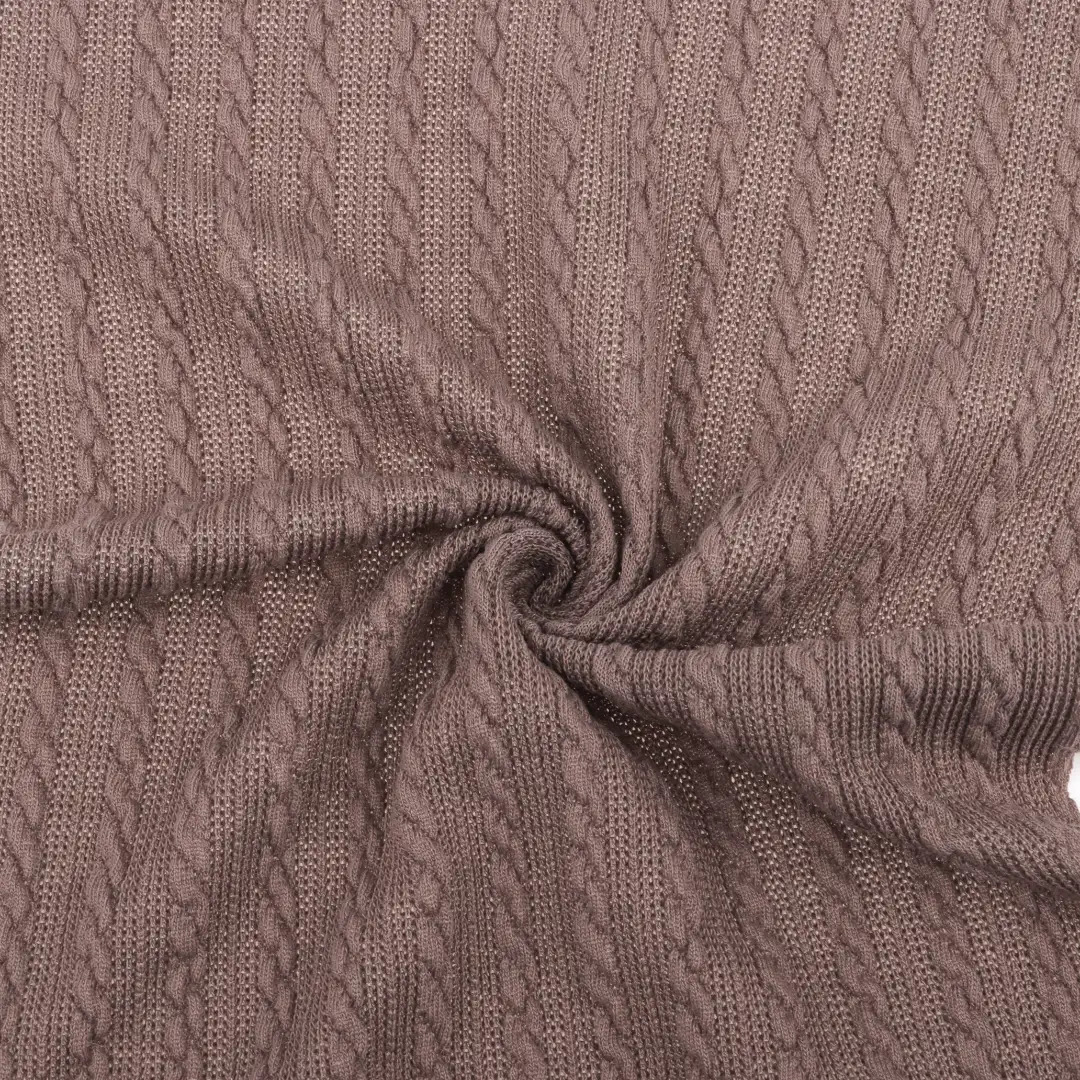 China Fabric for Pants,T-Shirt,Shorts Weft Jacquard Knit Fabric Polyester Spandex Brown color buy from China wholesaler bulk order at wholesale price free worldwide shipping Alibaba