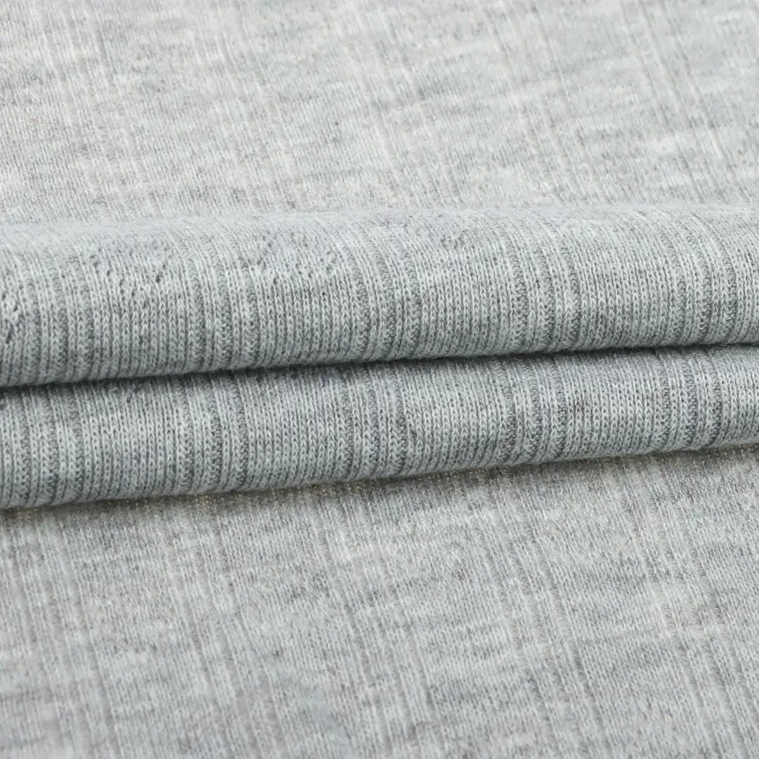 China Fabric for T-Shirt Weft Jacquard Knit Fabric Polyester Rayon Grey color buy from China wholesaler bulk order at wholesale price free worldwide shipping Alibaba