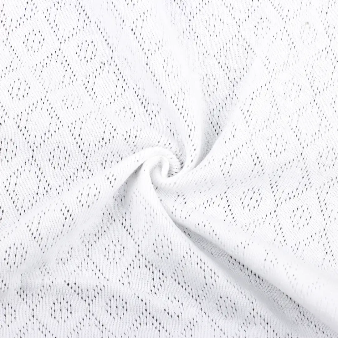China Fabric for T-Shirt Weft Jacquard Knit Fabric Cotton White color buy from China wholesaler bulk order at wholesale price free worldwide shipping Alibaba