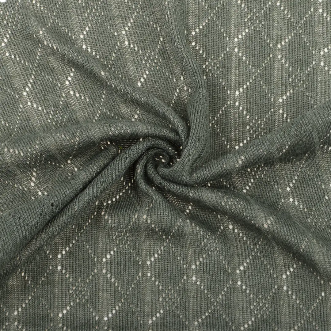 China Fabric for T-Shirt Weft Jacquard Knit Fabric Polyester Rayon Olive Green color buy from China wholesaler bulk order at wholesale price free worldwide shipping Alibaba