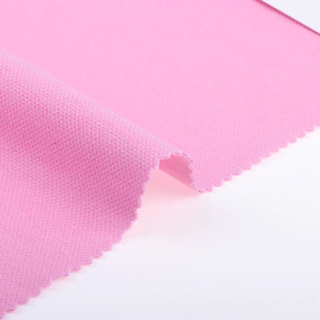 China Fabric for Skirt Pique Knit Fabric Polyester Cotton Pink、white color buy from China wholesaler bulk order at wholesale price free worldwide shipping Alibaba