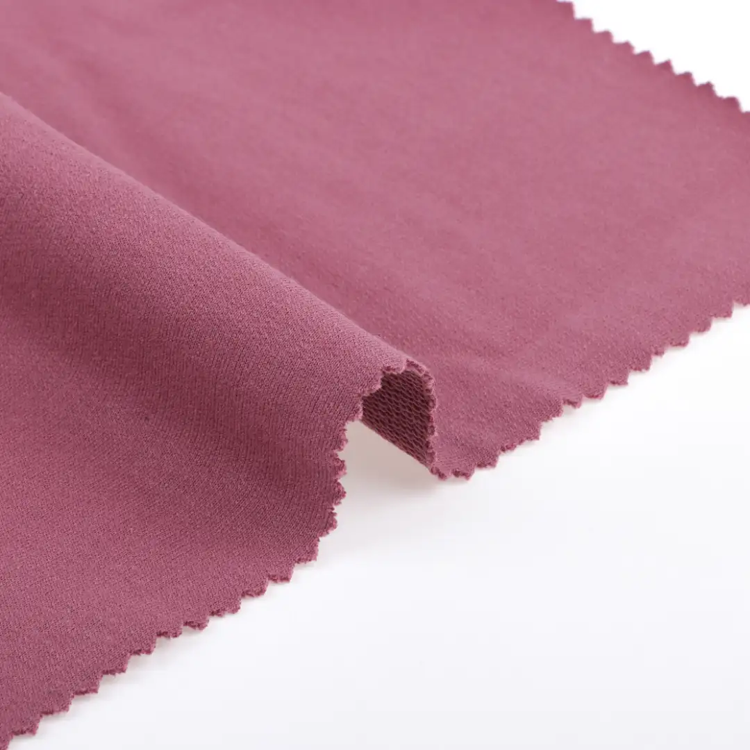 China Fabric for Loungewear French Terry Knit Fabric Cotton Pink、white color buy from China wholesaler bulk order at wholesale price free worldwide shipping Alibaba