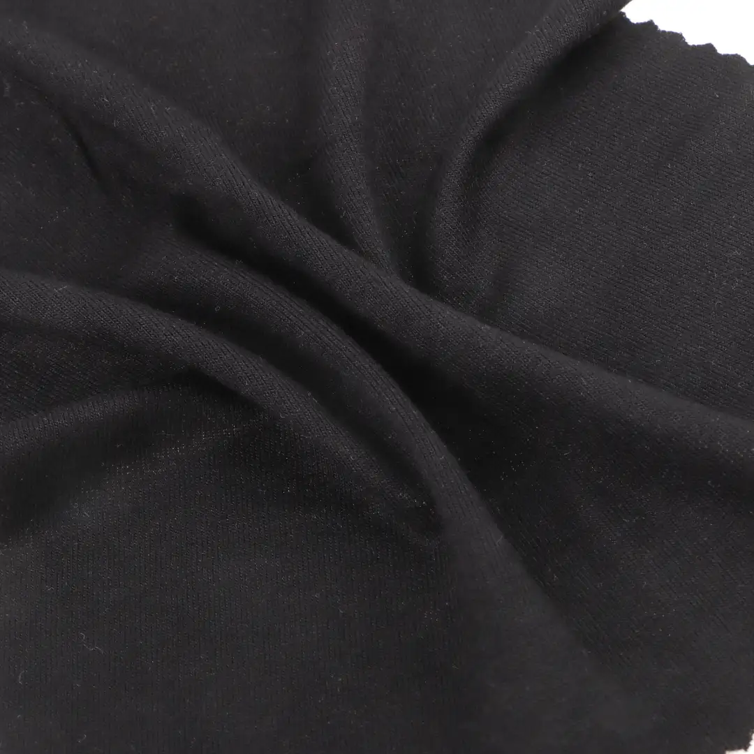 China Fabric for T-Shirt Single Jersey Knit Fabric Rayon Spandex Black color buy from China wholesaler bulk order at wholesale price free worldwide shipping Alibaba