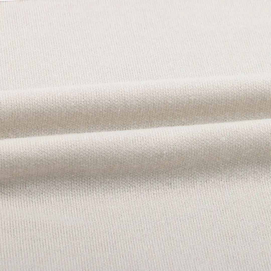 China Fabric for T-Shirt Interlock Knit Fabric Polyester Beige color buy from China wholesaler bulk order at wholesale price free worldwide shipping Alibaba