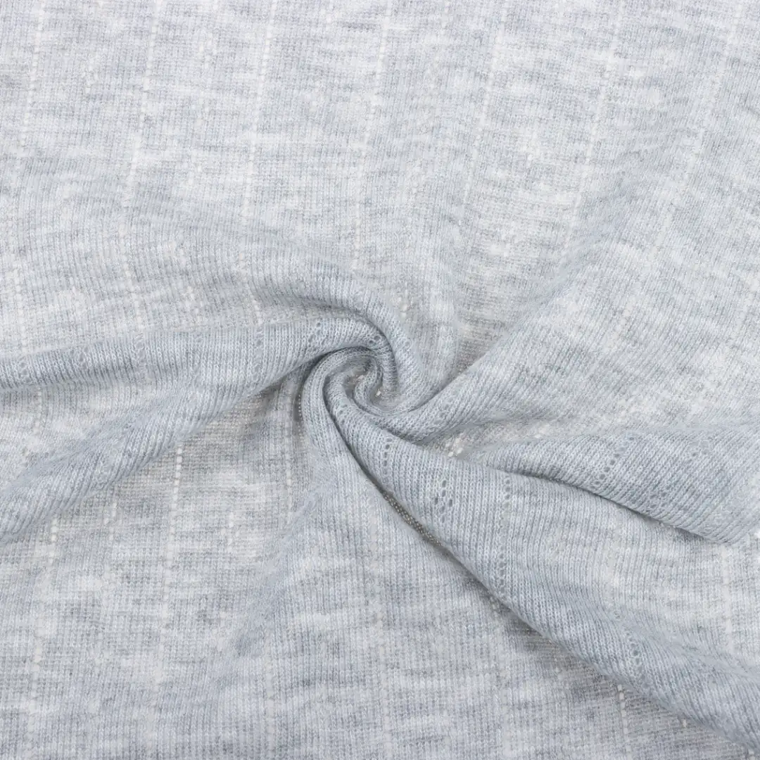 China Fabric for T-Shirt Weft Jacquard Knit Fabric Polyester Rayon Grey color buy from China wholesaler bulk order at wholesale price free worldwide shipping Alibaba