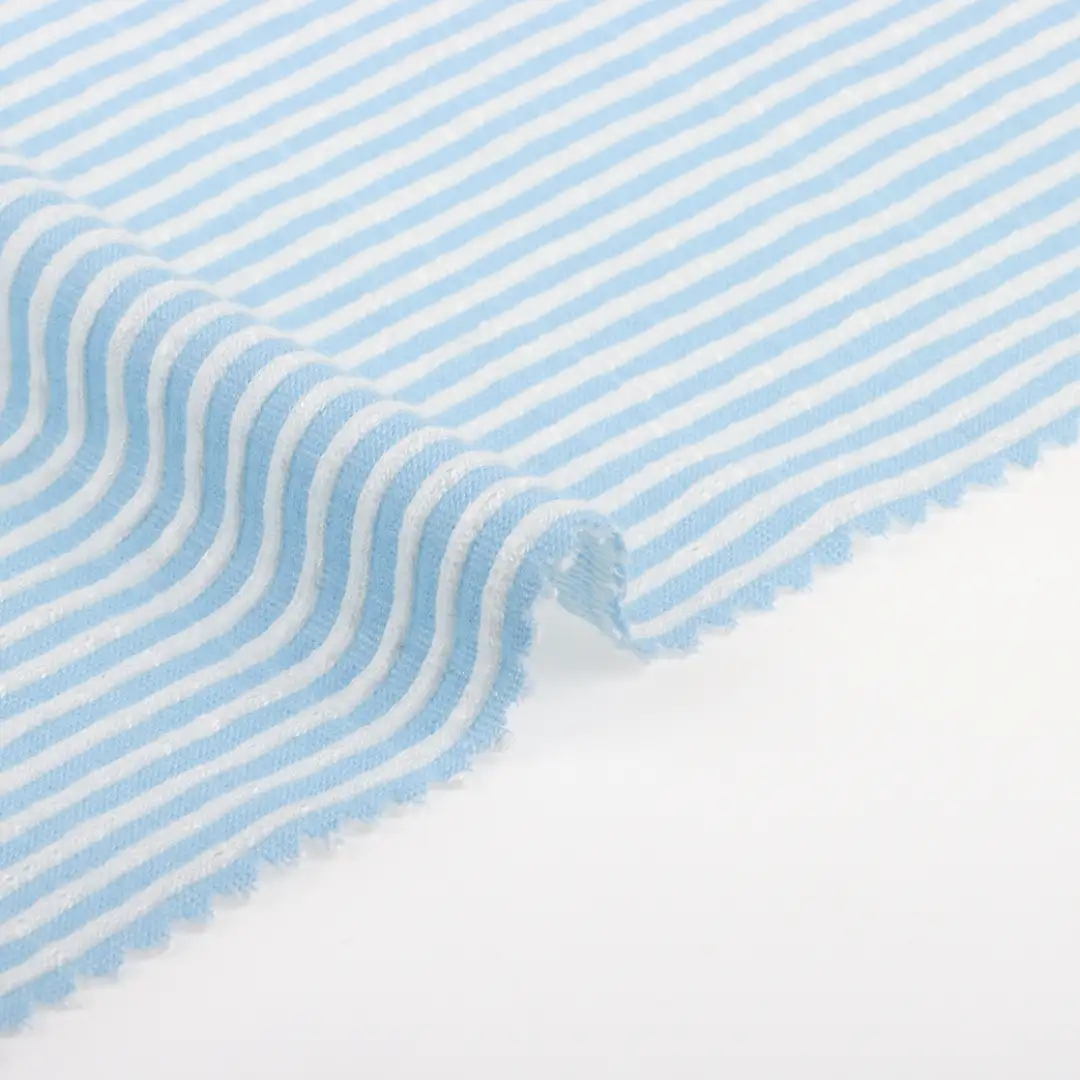China Fabric for T-Shirt,Shorts Weft Jacquard Knit Fabric Rayon Polyester Spandex Blue and white color buy from China wholesaler bulk order at wholesale price free worldwide shipping Alibaba