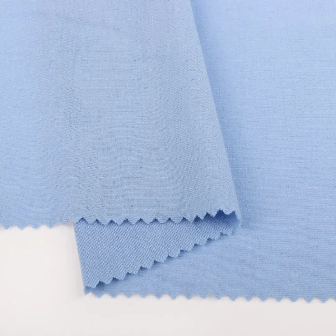 China Fabric for T-Shirt,Shorts Single Jersey Knit Fabric Polyester Rayon Spandex Blue color buy from China wholesaler bulk order at wholesale price free worldwide shipping Alibaba